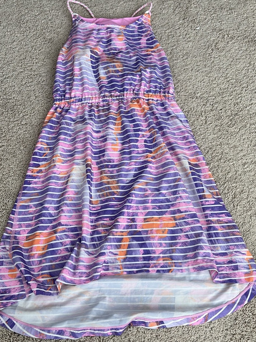 Ivivva Purple Pink & Orange Patterned Halter Dress